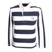 Navy and White Striped Rugby Shirt