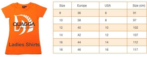 Ladies size guide