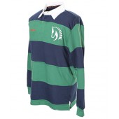 Green and Navy Striped Rugby Shirt